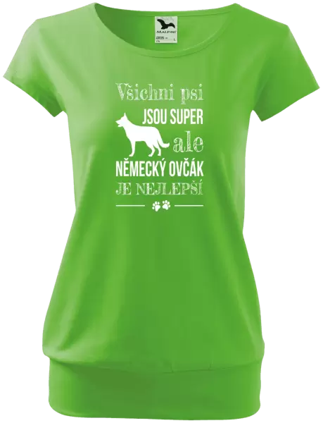 Dámské tričko Německý ovčák je nejlepší