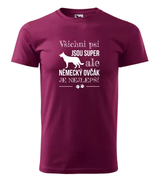 Pánské tričko Německý ovčák je nejlepší