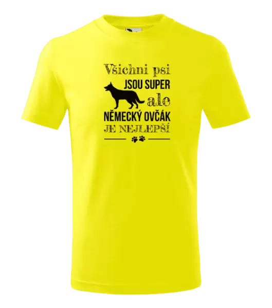 Dětské tričko Německý ovčák je nejlepší