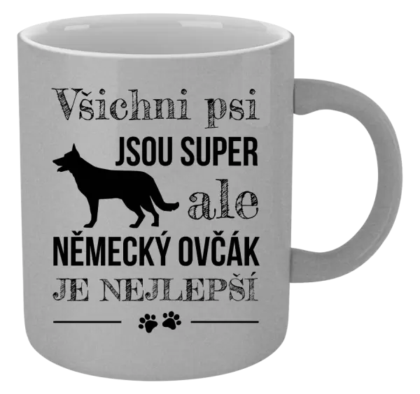Metalický hrnek Německý ovčák je nejlepší