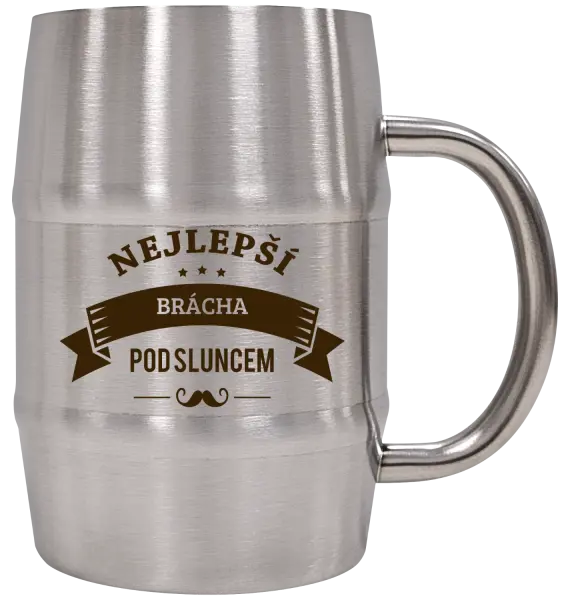 Nerezový chladicí půllitr Nejlepší brácha pod sluncem, knírek