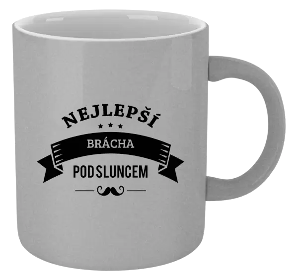 Metalický hrnek Nejlepší brácha pod sluncem, knírek