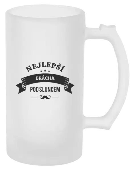 Půllitr Nejlepší brácha pod sluncem, knírek