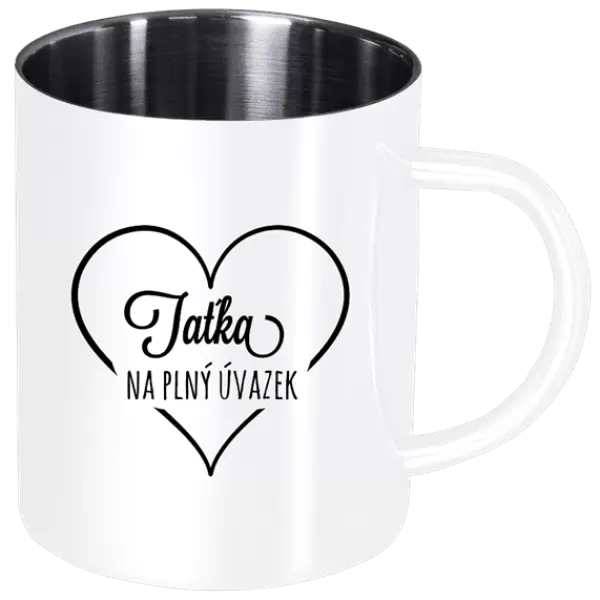 Nerezový hrnek Taťka na plný úvazek
