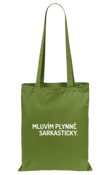 Látková taška Mluvím plynně sarkasticky