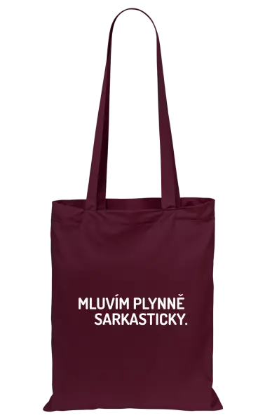Látková taška Mluvím plynně sarkasticky