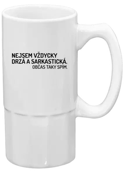 Půllitr Nejsem vždycky sarkastická. Občas taky spím.