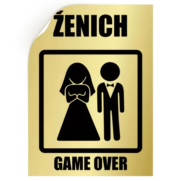 Samolepka Game over - ženich