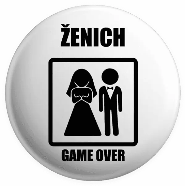 Placka Game over - ženich