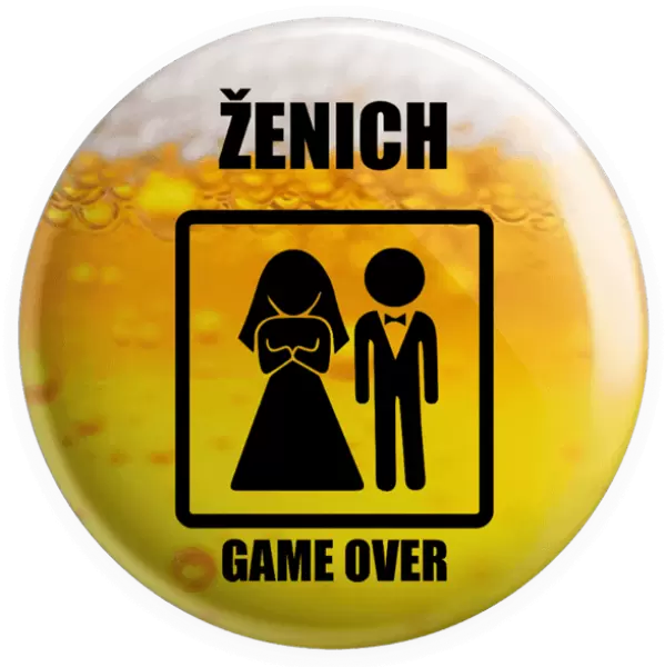 Placka Game over - ženich