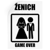 Samolepka Game over  - ženich