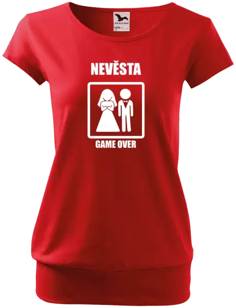 Dámské tričko Game over - nevěsta