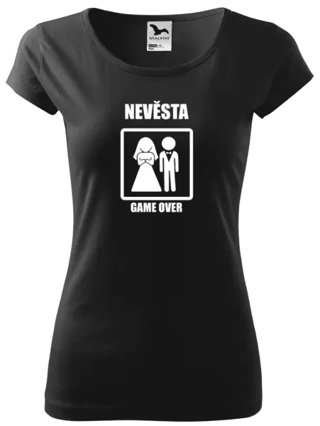 Dámské tričko Game over - nevěsta