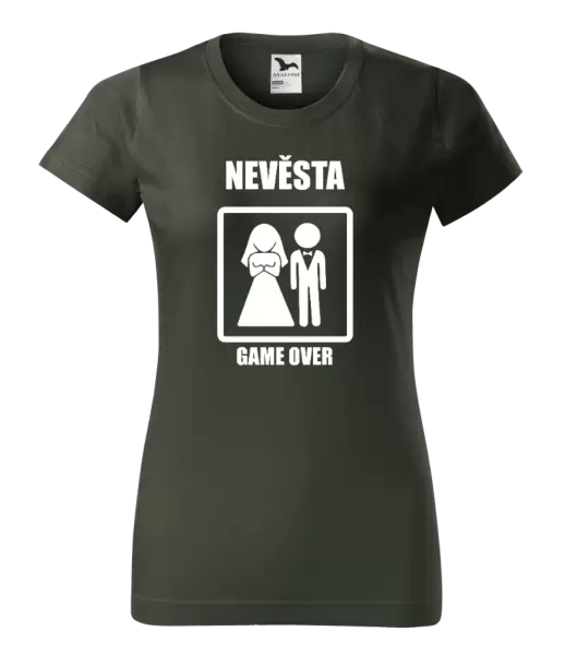 Dámské tričko Game over - nevěsta
