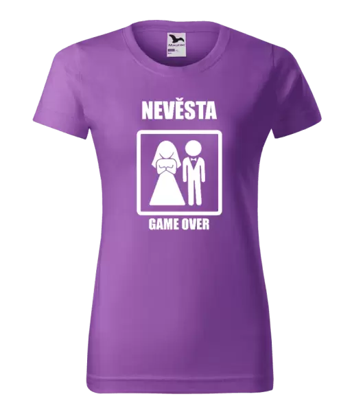 Dámské tričko Game over - nevěsta