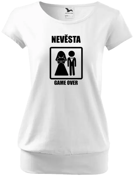 Dámské tričko Game over - nevěsta