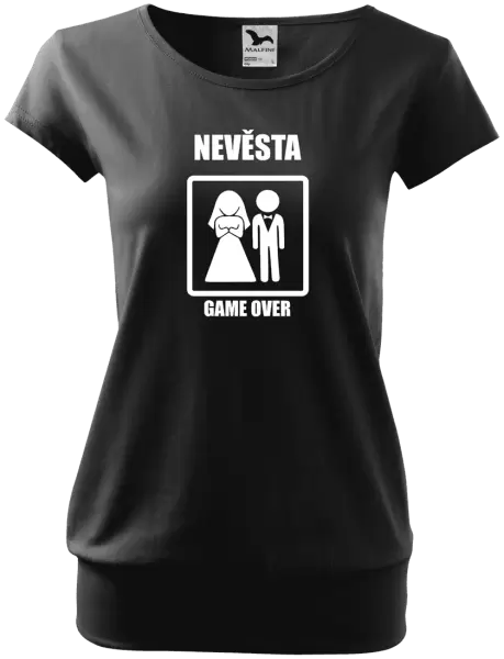 Dámské tričko Game over - nevěsta