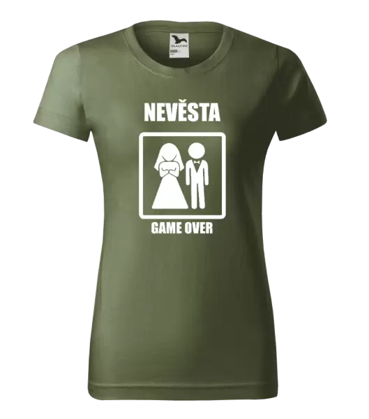 Dámské tričko Game over - nevěsta