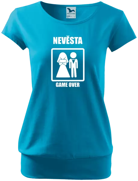 Dámské tričko Game over - nevěsta
