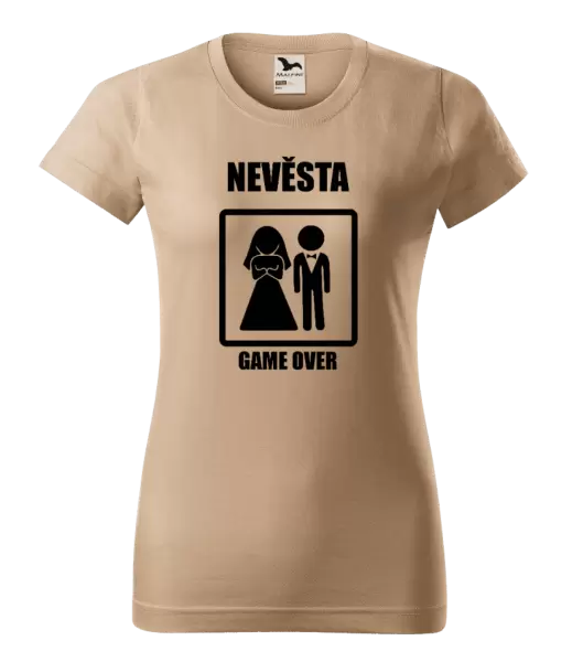 Dámské tričko Game over - nevěsta