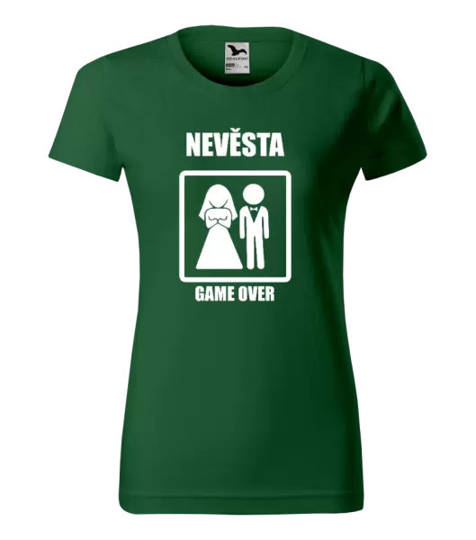 Dámské tričko Game over - nevěsta