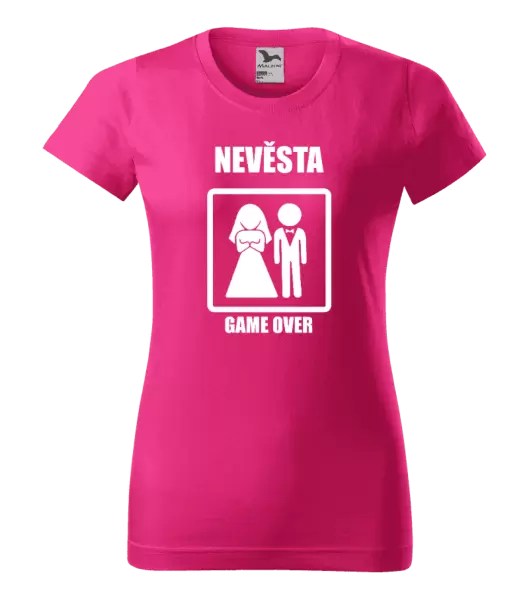 Dámské tričko Game over - nevěsta