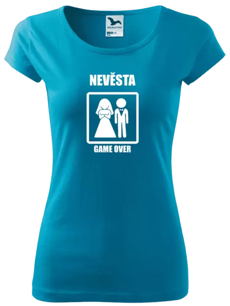 Dámské tričko Game over - nevěsta