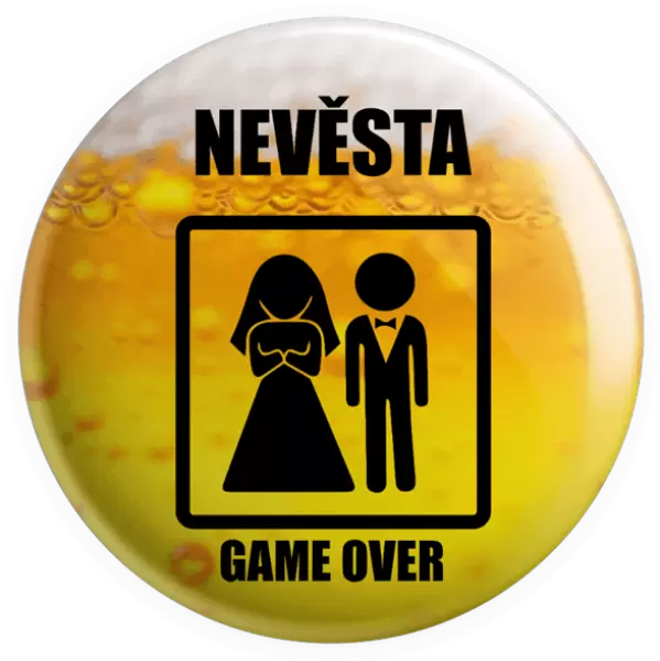 Placka Game over - nevěsta