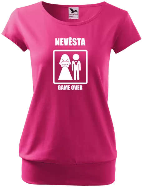 Dámské tričko Game over - nevěsta
