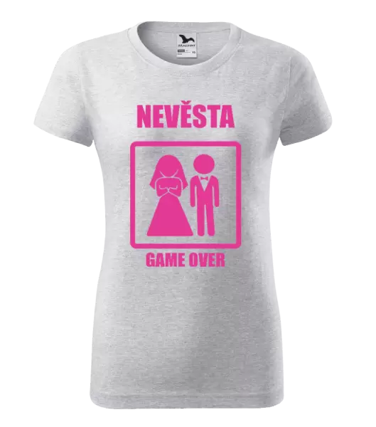 Dámské tričko Game over - nevěsta