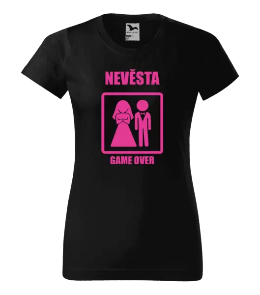 Dámské tričko Game over - nevěsta
