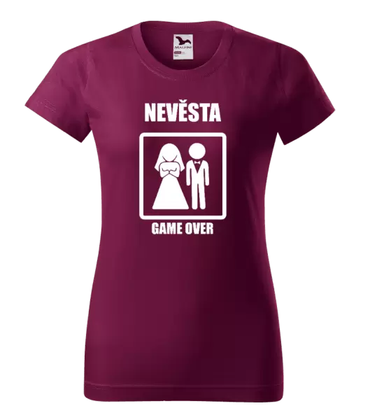 Dámské tričko Game over - nevěsta