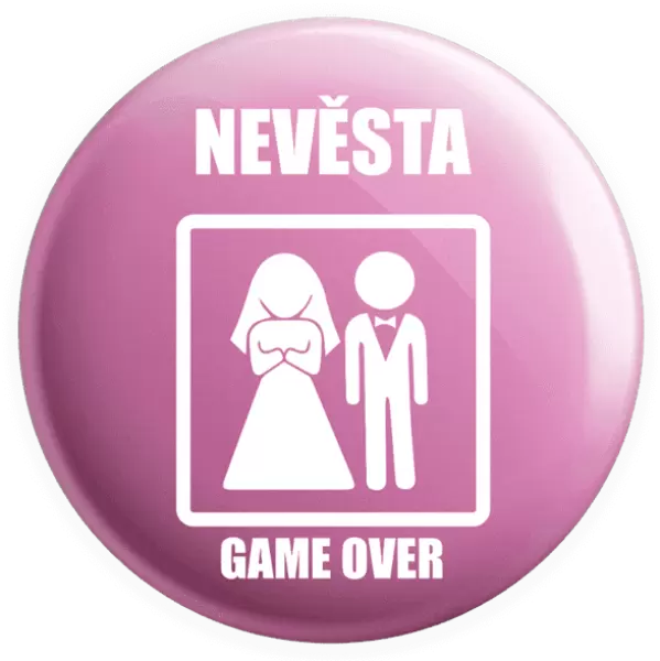 Placka Game over - nevěsta