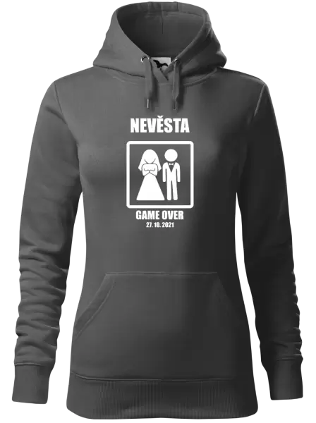 Dámská mikina Game over - nevěsta s datem