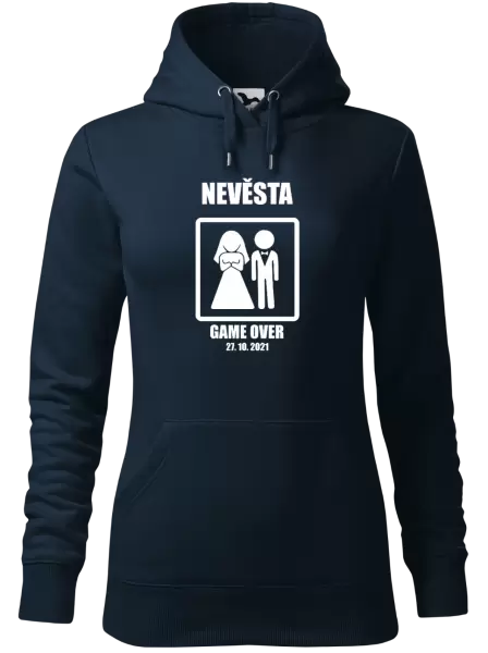Dámská mikina Game over - nevěsta s datem