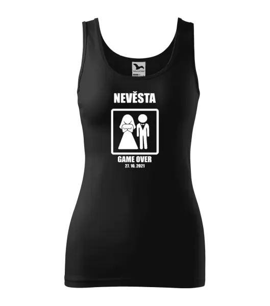 Dámské tílko Game over - nevěsta s datem
