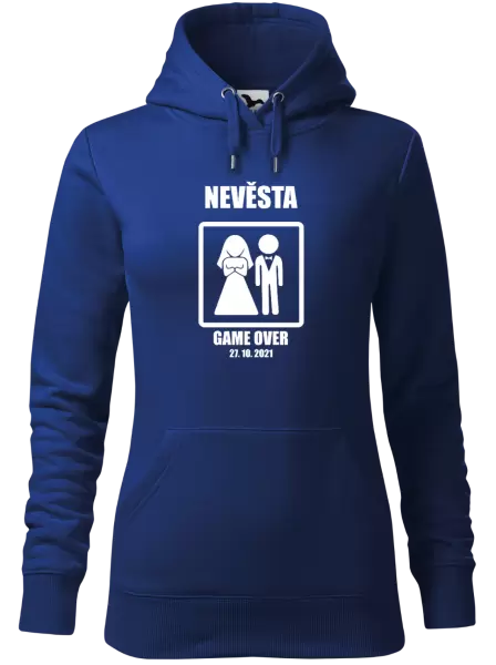 Dámská mikina Game over - nevěsta s datem