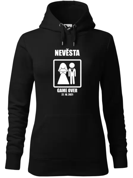 Dámská mikina Game over - nevěsta s datem