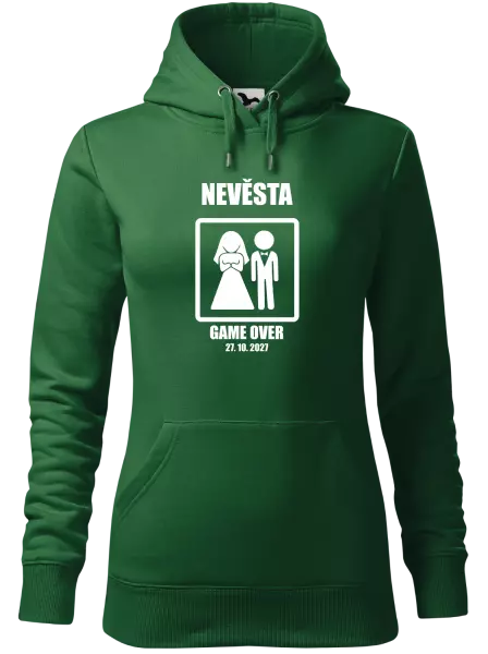 Dámská mikina Game over - nevěsta s datem