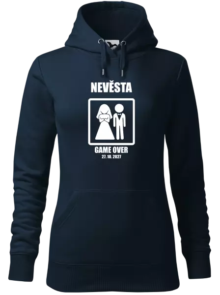 Dámská mikina Game over - nevěsta s datem