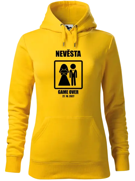 Dámská mikina Game over - nevěsta s datem
