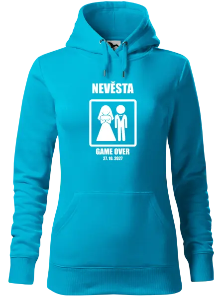 Dámská mikina Game over - nevěsta s datem
