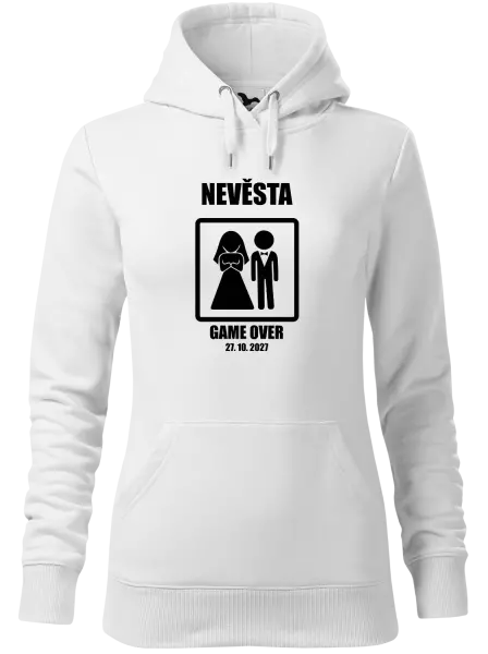 Dámská mikina Game over - nevěsta s datem