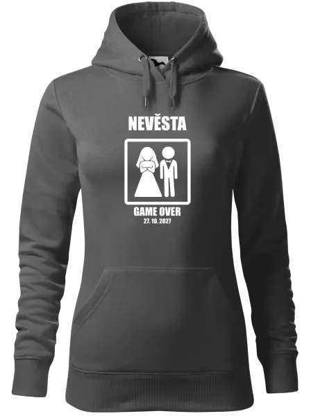 Dámská mikina Game over - nevěsta s datem