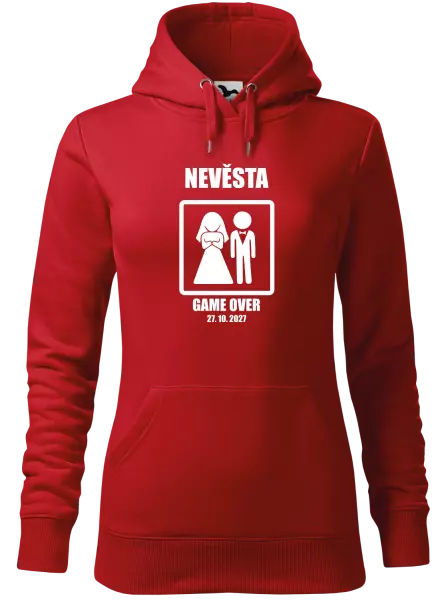 Dámská mikina Game over - nevěsta s datem