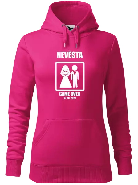 Dámská mikina Game over - nevěsta s datem