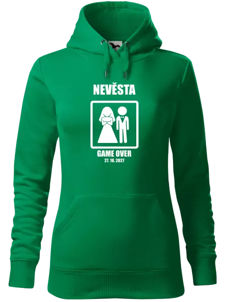 Dámská mikina Game over - nevěsta s datem