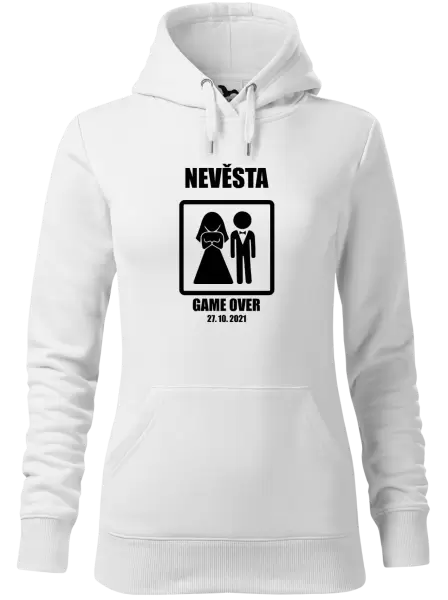 Dámská mikina Game over - nevěsta s datem
