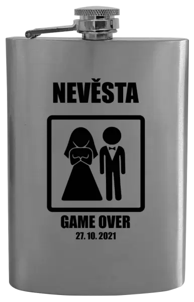 Placatka Game over - nevěsta s datem