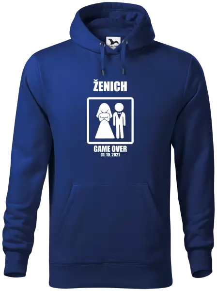 Pánská mikina Game over - ženich s datem